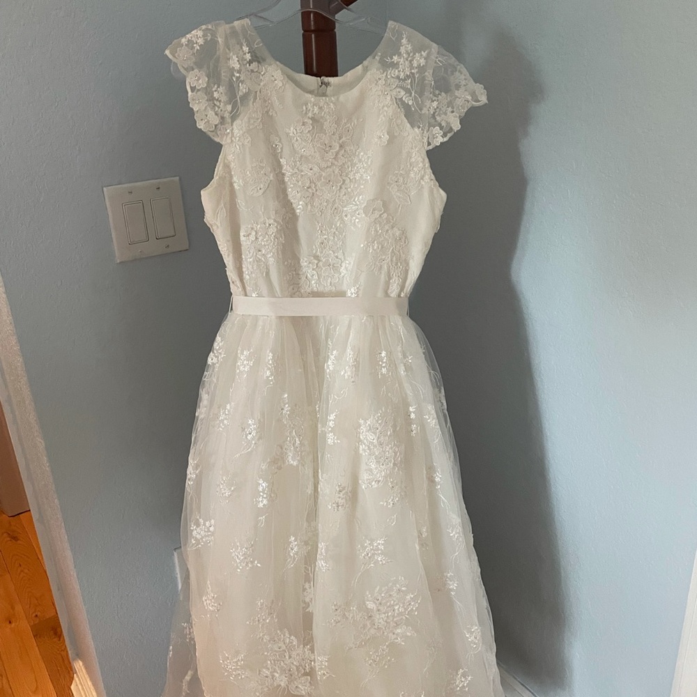Joan Calabrese for Mon Cheri Beaded and Lace Communion /Special Event Dress